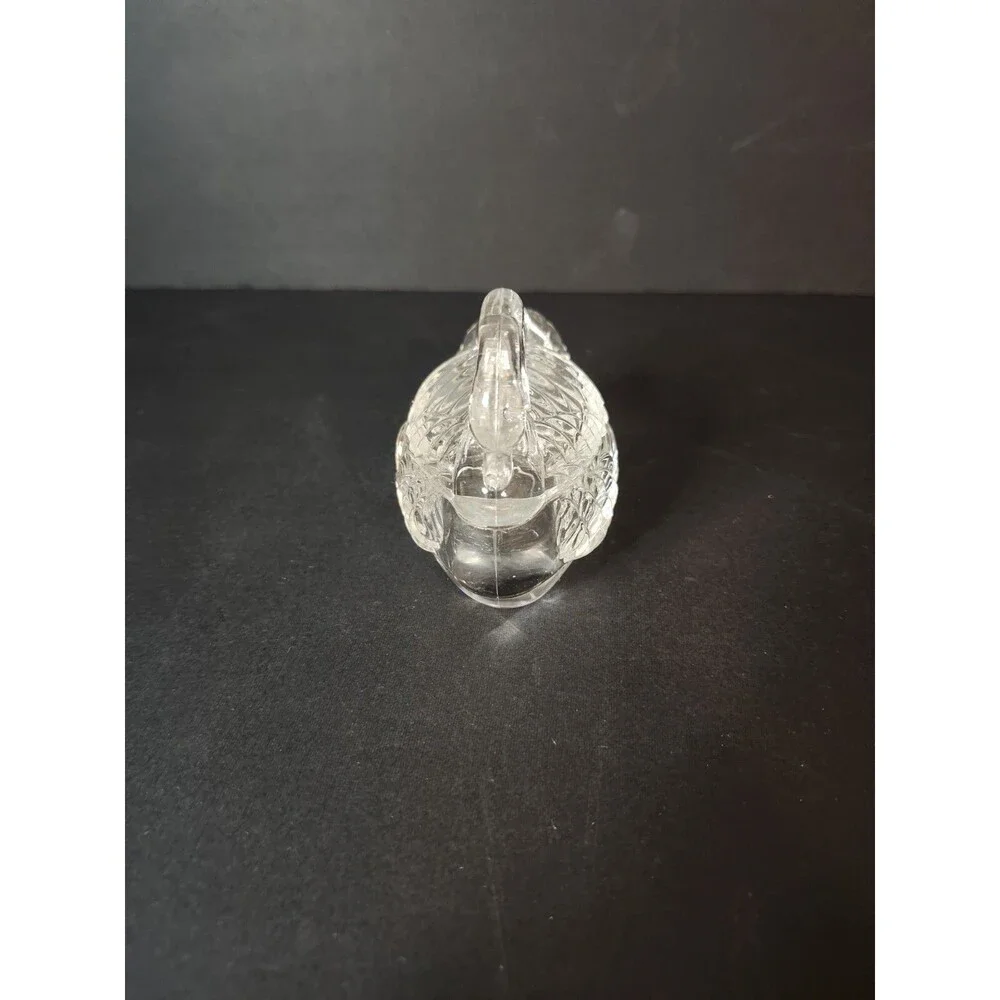 Small Crystal Swan Trinket Jewelry Ring Dish with Lid
